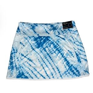 NWT Callaway Womens Truesculpt Golf Skort Blue UPF Brillant White L